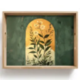 Plant - Bloemen - Wit Dienblad Rechthoek middel -z3d_shopping
