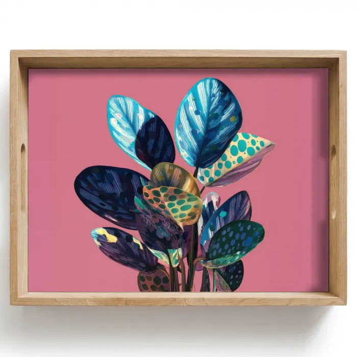 Plant - Bladeren - Stippen - Abstract Dienblad Rechthoek middel -z3d_shopping