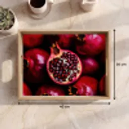 Granaatappel - Rood - Fruit Dienblad Rechthoek middel -USP_Formaat