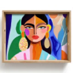Portret - Vrouw - Modern Dienblad Rechthoek middel -z3d_shopping