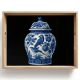 Pot - Delfts Blauw - Bloemen Dienblad Rechthoek middel -z3d_shopping