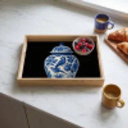 Pot - Delfts Blauw - Bloemen Dienblad Rechthoek middel -sfeer2