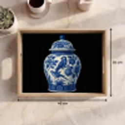 Pot - Delfts Blauw - Bloemen Dienblad Rechthoek middel -USP_Formaat