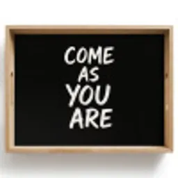 Quote - Zwart - Simpel Dienblad Rechthoek middel -z3d_shopping