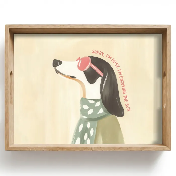 Quote - Hond - Zonnebril Dienblad Rechthoek middel -z3d_shopping