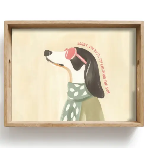 Quote - Hond - Zonnebril Dienblad Rechthoek middel -z3d_shopping