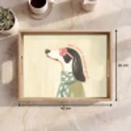 Quote - Hond - Zonnebril Dienblad Rechthoek middel -USP_Formaat