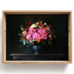Quote - Bloemen - Vaas - Neon Dienblad Rechthoek middel -z3d_shopping