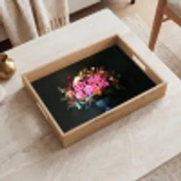 Quote - Bloemen - Vaas - Neon Dienblad Rechthoek middel -sfeer1
