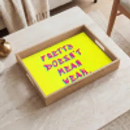 Quote - Minimalistisch - Kleurrijk Dienblad Rechthoek middel -sfeer1