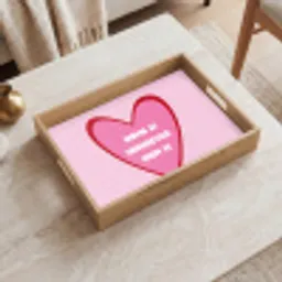 Quote - Moeder - Roze Dienblad Rechthoek middel -sfeer1