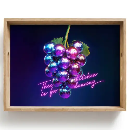 Quote - Neon - Disco - Druiven Dienblad Rechthoek middel -z3d_shopping