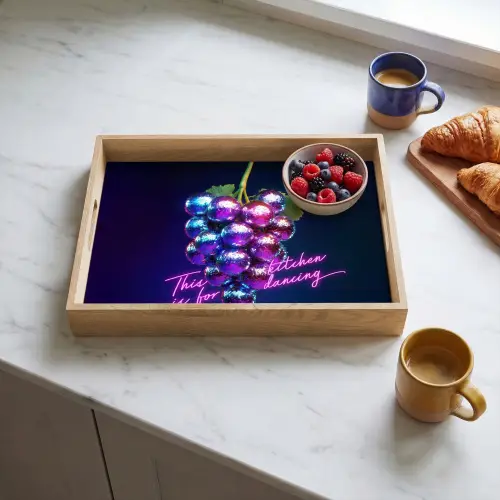 Quote - Neon - Disco - Druiven Dienblad Rechthoek middel -sfeer2