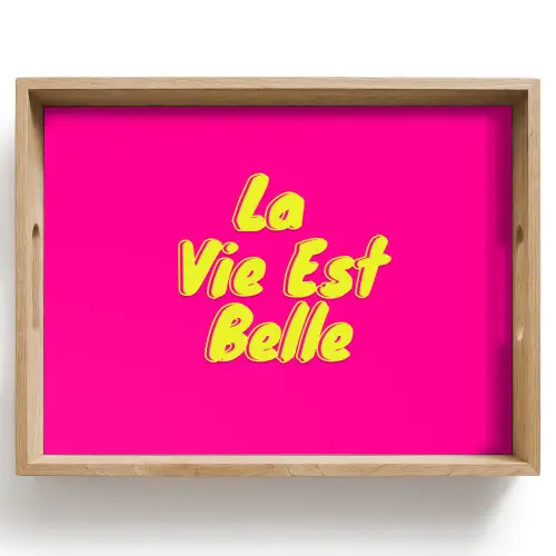 Quote - Retro - Roze Dienblad Rechthoek middel -z3d_shopping