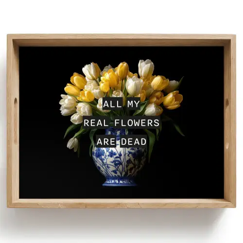 Quotes - Bloem - Tulp - Geel Dienblad Rechthoek middel -z3d_shopping