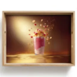 Framboos - Smoothie - Drinken - Roze Dienblad Rechthoek middel -z3d_shopping