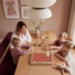 Rood - Disco - Patroon Dienblad Rechthoek middel 911 -sfeer4