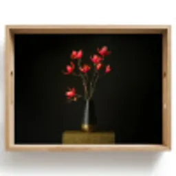 Rode - Bloemen - Vaas Dienblad Rechthoek middel -z3d_shopping
