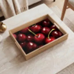 Rood - Fruit - Kersen Dienblad Rechthoek middel -sfeer1