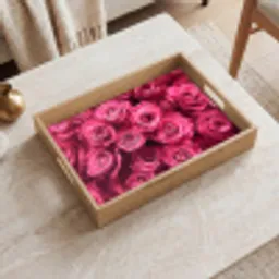 Rozen - Pink - Bloem Dienblad Rechthoek middel -sfeer1