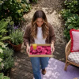 Rozen - Pink - Bloem Dienblad Rechthoek middel -sfeer5