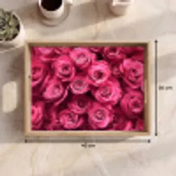 Rozen - Pink - Bloem Dienblad Rechthoek middel -USP_Formaat