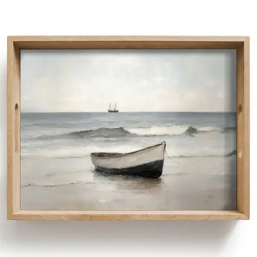 Roeiboot - Zee - Horizon Dienblad Rechthoek middel -z3d_shopping