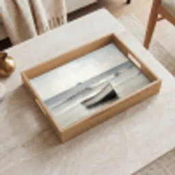 Roeiboot - Zee - Horizon Dienblad Rechthoek middel -sfeer1