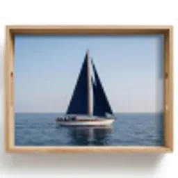 Zeilboot - Zee - Blauw Dienblad Rechthoek middel -z3d_shopping