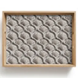 Zand - Schelpenvorm - Grijs Dienblad Rechthoek middel 911 -z3d_shopping