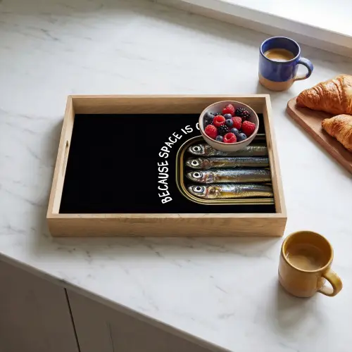 Sardines - Tekst - Vis - Blik Dienblad Rechthoek middel -sfeer2
