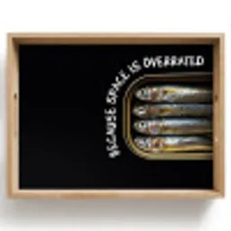 Sardines - Tekst - Vis - Blik Dienblad Rechthoek middel -z3d_shopping