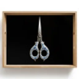 Schaar - Delfts blauw - Zwart Dienblad Rechthoek middel -z3d_shopping