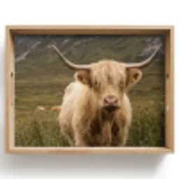 Schotse hooglander - Bergen - Grasveld Dienblad Rechthoek middel -z3d_shopping