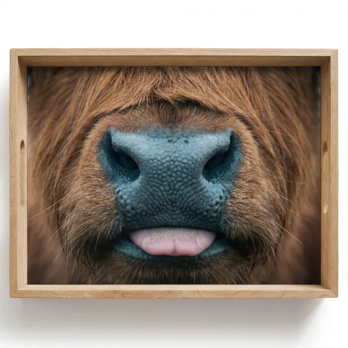 Schotse hooglander - Neus - Bruin Dienblad Rechthoek middel -z3d_shopping