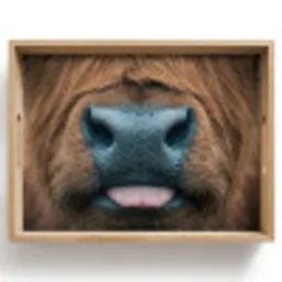 Schotse hooglander - Neus - Bruin Dienblad Rechthoek middel -z3d_shopping