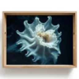 Zeewezen - Wit - Golven - Water Dienblad Rechthoek middel -z3d_shopping