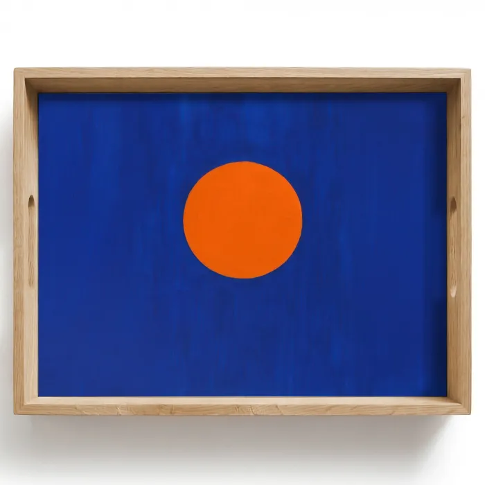 Vorm - Rond - Minimalistisch - Blauw Dienblad Rechthoek middel -z3d_shopping