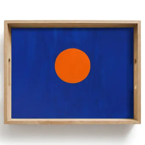 Vorm - Rond - Minimalistisch - Blauw Dienblad Rechthoek middel -z3d_shopping
