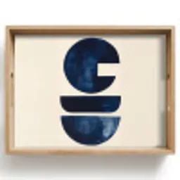 Vormen - Blauw - Abstract Dienblad Rechthoek middel -z3d_shopping