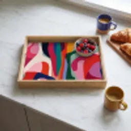 Vormen - Bochten - Kleurrijk - Abstract Dienblad Rechthoek middel -sfeer2