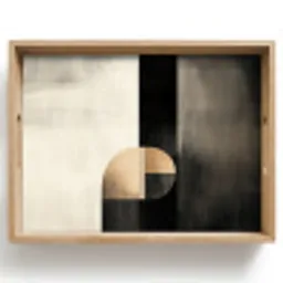 Vormen - Modern - Zwart Dienblad Rechthoek middel -z3d_shopping