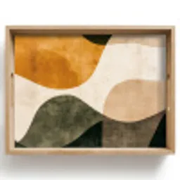 Vormen - Okergeel - Abstract Dienblad Rechthoek middel -z3d_shopping