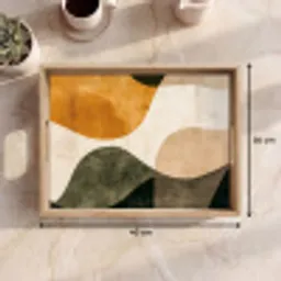 Vormen - Okergeel - Abstract Dienblad Rechthoek middel -USP_Formaat