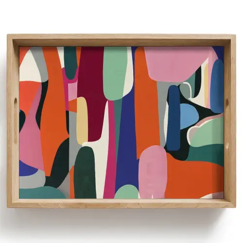 Vormen - Ritmisch - Kleuren - Abstract Dienblad Rechthoek middel -z3d_shopping
