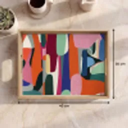 Vormen - Ritmisch - Kleuren - Abstract Dienblad Rechthoek middel -USP_Formaat
