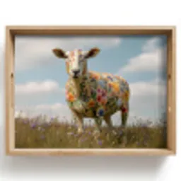 Schaap - Bloemen - Weide Dienblad Rechthoek middel -z3d_shopping
