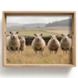 Schapen - Weidenlandschap - Heuvels Dienblad Rechthoek middel -z3d_shopping
