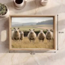 Schapen - Weidenlandschap - Heuvels Dienblad Rechthoek middel -USP_Formaat