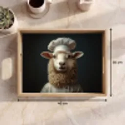 Schaap - Wol - Kok Dienblad Rechthoek middel -USP_Formaat
